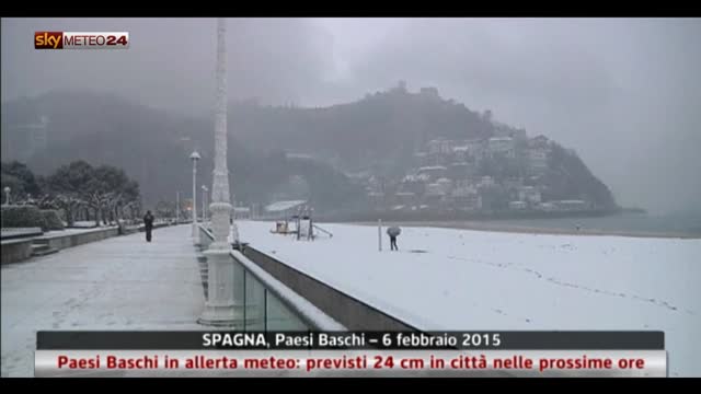 Paesi Baschi in allerta meteo: previsti 24 cm in città
