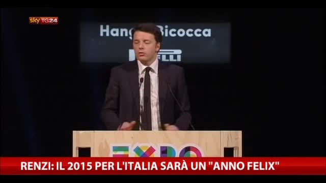 Renzi, il 2015 per l'Italia sarà un "anno felix"