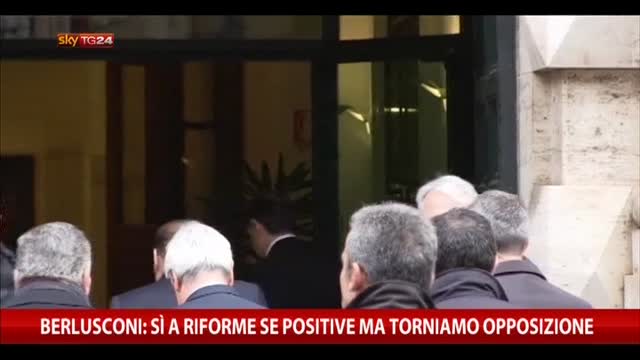 Riforme, Berlusconi: "Liberi da peso, torniamo oppositori"