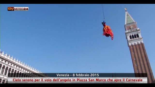 Volo dell'angelo in Piazza San Marco: inizio del Carnevale