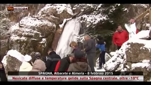 Nevicate diffuse e temperature gelide sulla Spagna centrale