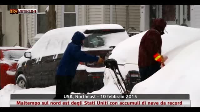 USA, Northeast: maltempo con accumuli di neve da record