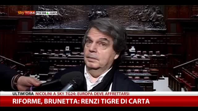 Riforme, Brunetta: "Renzi tigre di carta"