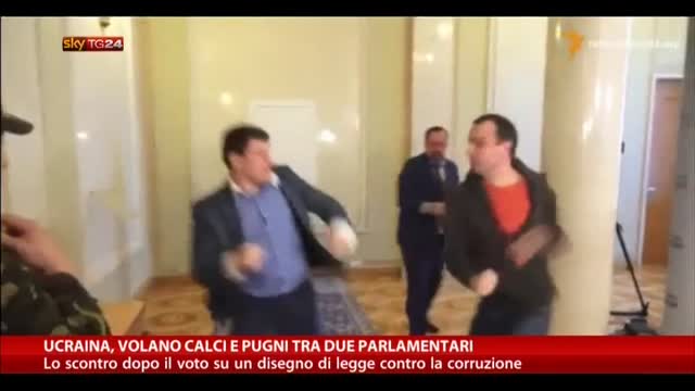 Ucraina, volano calci e pugni tra due parlamentari