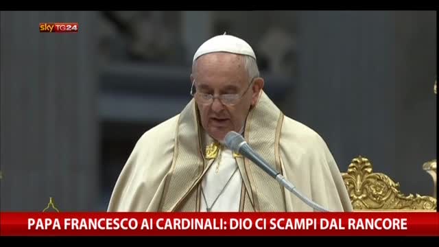 Papa Francesco ai cardinali: Dio ci scampi dal rancore