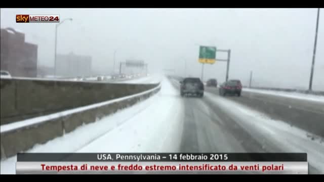 Usa: tempesta di neve, freddo estremo e venti polari