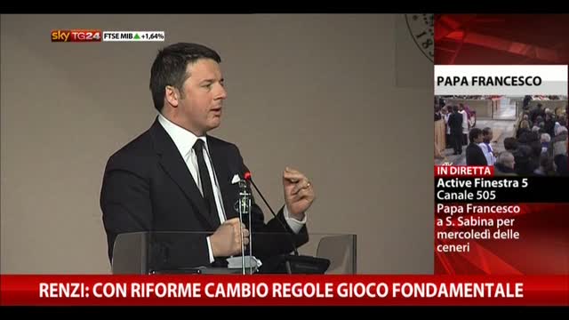 Renzi: con riforme cambio regole gioco fondamentale