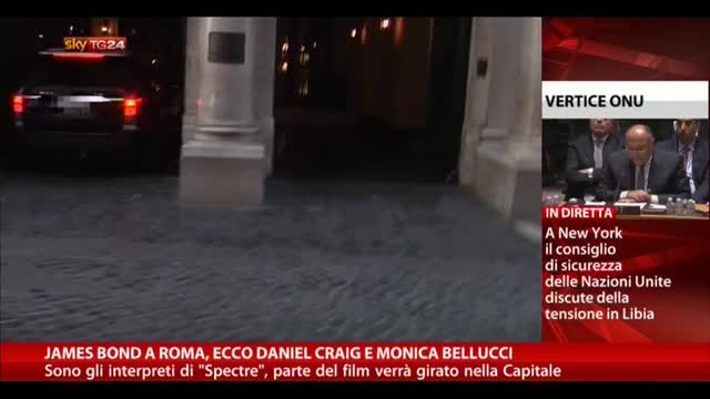 James Bond a Roma, ecco Daniel Craig e Monica Bellucci