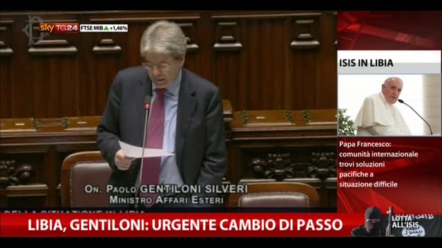 Libia, Gentiloni: urgente cambio di passo