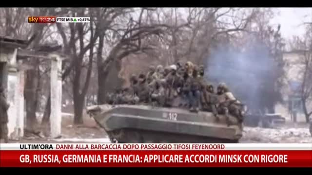 GB, Russia, Germania e Francia: applicare accordi Minsk