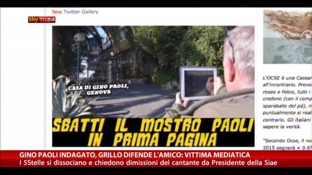 Gino Paoli indagato, Grillo difende l'amico