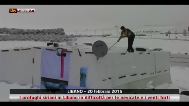 I profughi siriani in Libano in difficoltà per le nevicate