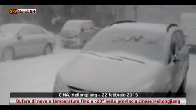 Cina, bufera di neve e temperature fino a -20 gradi
