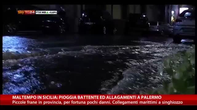 Maltempo Sicilia: pioggia battente e allagamenti a Palermo