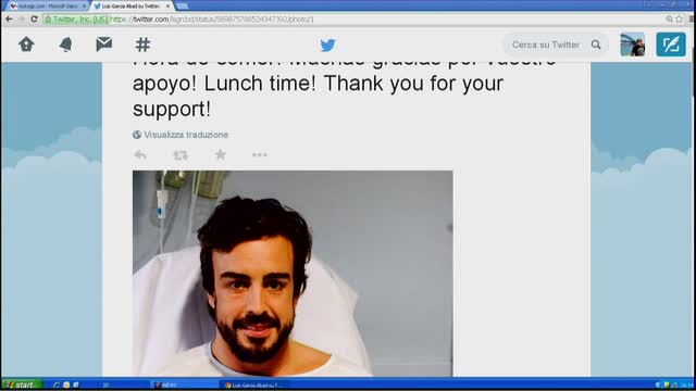 F1, Alonso rassicura i fan su Twitter