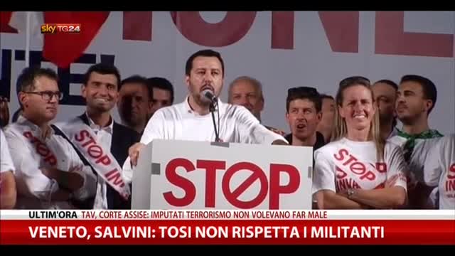Veneto, Salvini: Tosi non rispetta i militanti
