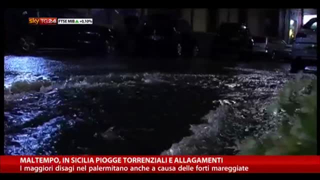 Maltempo, in Sicilia piogge torrenziali e allagmenti