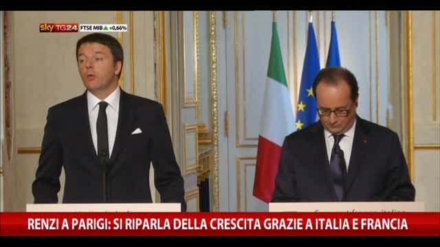 Hollande: da Francia e Italia volontà crescita e riforme