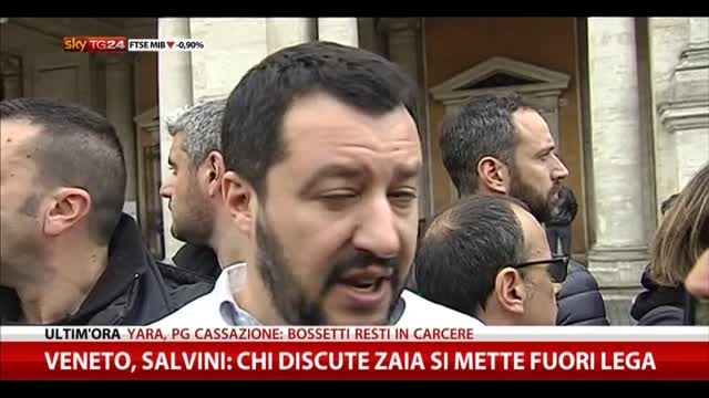 Veneto, Salvini: chi discute Zaia si mette fuori Lega