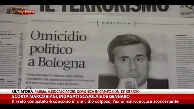 Scorta Marco Biagi, indagati Scajola e De Gennaro