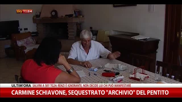 Carmine Schiavone, sequestrato "l'archivio" del pentito