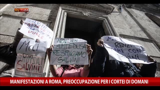 Manifestazioni a Roma, preoccupazione per i cortei di domani