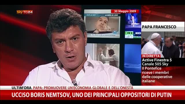 Putin, le parole di Nemtsov a SkyTG24 Economia nel 2009