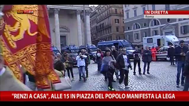"Renzi a casa", h 15 in Piazza del Popolo manifesta la Lega