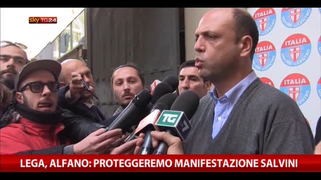 Lega, Alfano: proteggeremo la manifestazione di Salvini