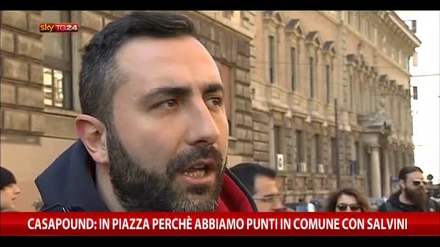 Casapound: in piazza perchè punti in comune con Salvini