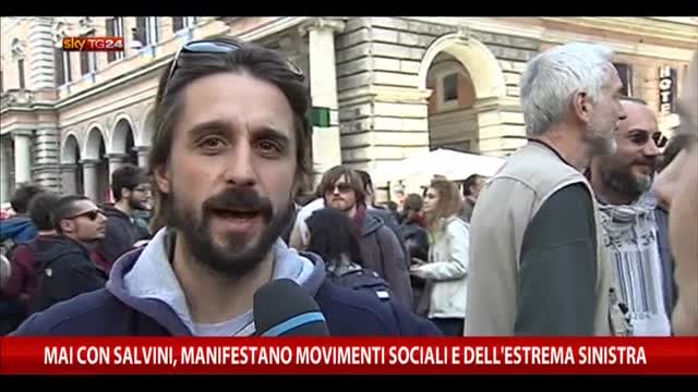 Mai con Salvini, manifestano movimenti sociali di sinistra