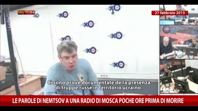 Nemtsov a una radio di Mosca poche ore prima di morire