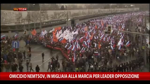 Omicidio Nemtsov, in migliaia in marcia a Mosca