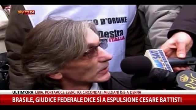 Brasile, da giudice federale sì a espulsione Cesare Battisti