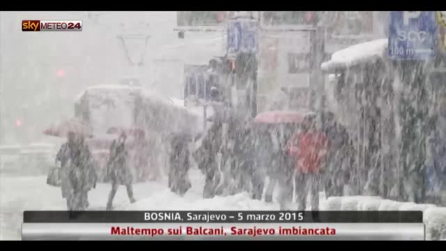 Maltempo sui Balcani, Sarajevo imbiancata