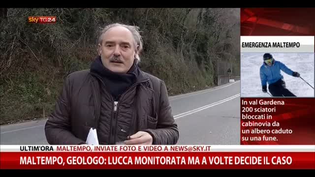 Maltempo, geologo: Lucca monitorata, a volte decide il caso