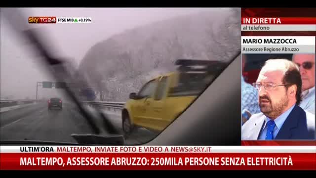 Assessore Abruzzo: 250mila persone senza elettricità