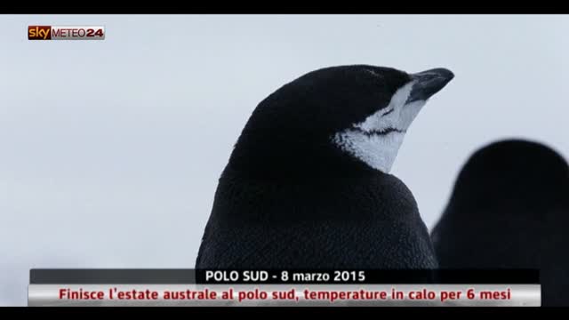 Finisce l’estate australe al Polo sud, temperature in calo