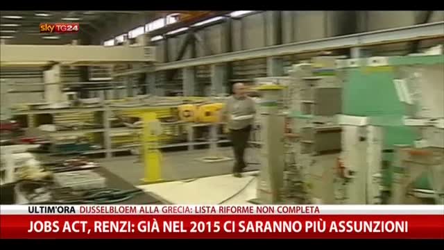 Jobs Act, Renzi: già nel 2015 ci saranno più assunzioni