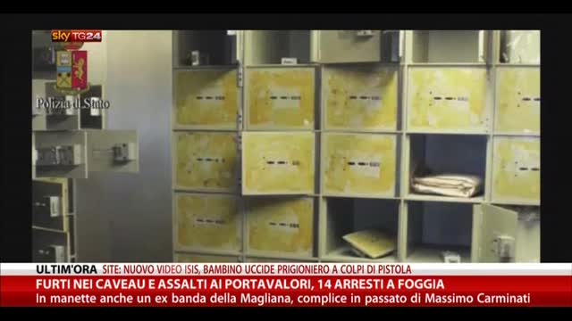 Furti in caveau e assalti a portavalori, 14 arresti a Foggia