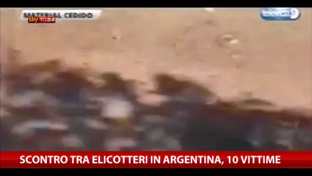 Scontro tra elicotteri in Argentina, 10 vittime