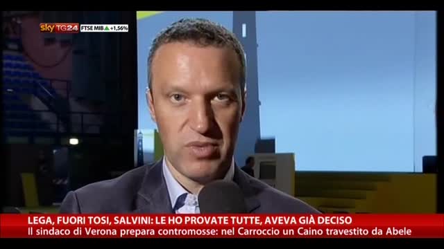 Lega, fuori Tosi, Salvini: aveva già deciso