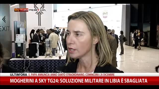 Mogherini: soluzione militare in Libia è sbagliata