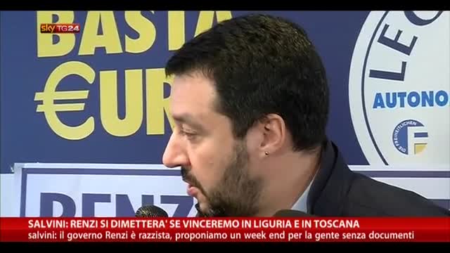 Salvini: Renzi si dimetterà se vinceremo Liguria e Toscana