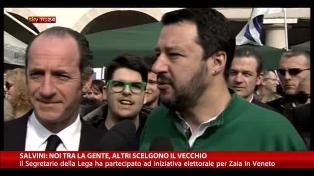 Salvini: "Noi tra la gente, altri scelgono il vecchio"