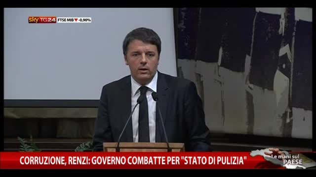 Corruzione, Renzi: "Governo combatte per 'Stato di pulizia'"