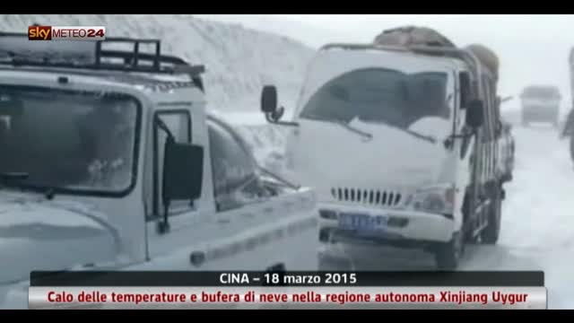 Cina, nevicata e calo temperature nella regione autonoma