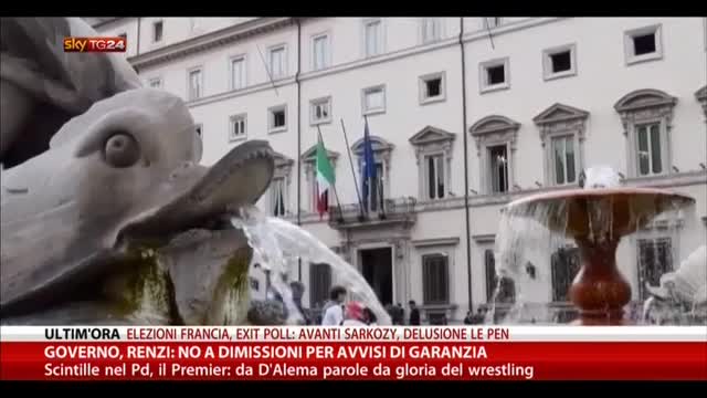 Governo, Renzi: no a dimissioni per avvisi di garanzia