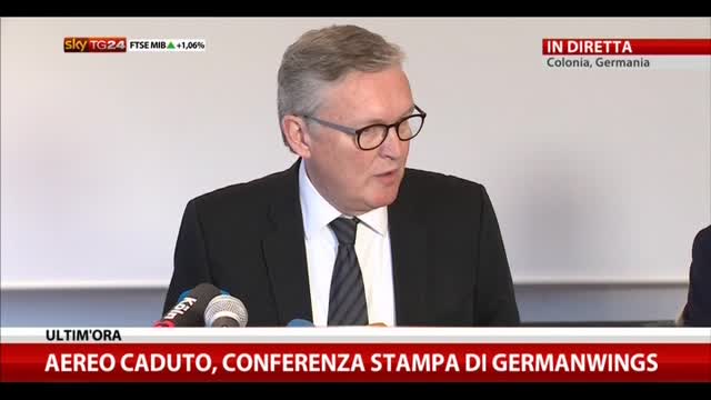 Aereo caduto, conferenza stampa di Germanwings