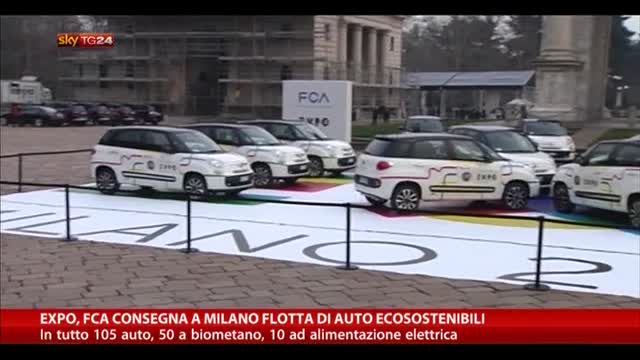 Expo, Fca consegna a Milano flotta di auto ecosostenibili